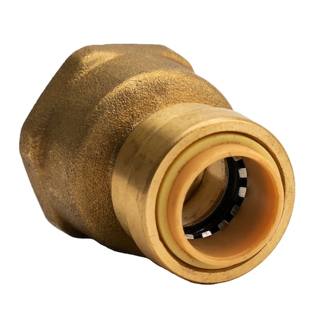 Quickfitting 1/2in Push-to-Connect x 3/4in FNPT Brass Water Heaterinstallation Kit Fitting LF7128KR